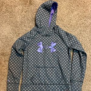 Under Armour Youth Large Grey Polka Dot Hoodie